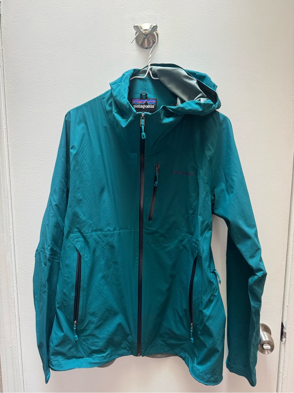 Patagonia Women's Teal Hooded Ski Shell Jacket